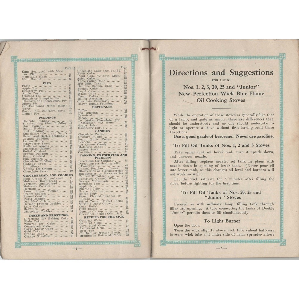 Antique 1912 New Perfection Cook-Book Oil Stove Recipes Cleveland Foundry - Picture 4 of 4
